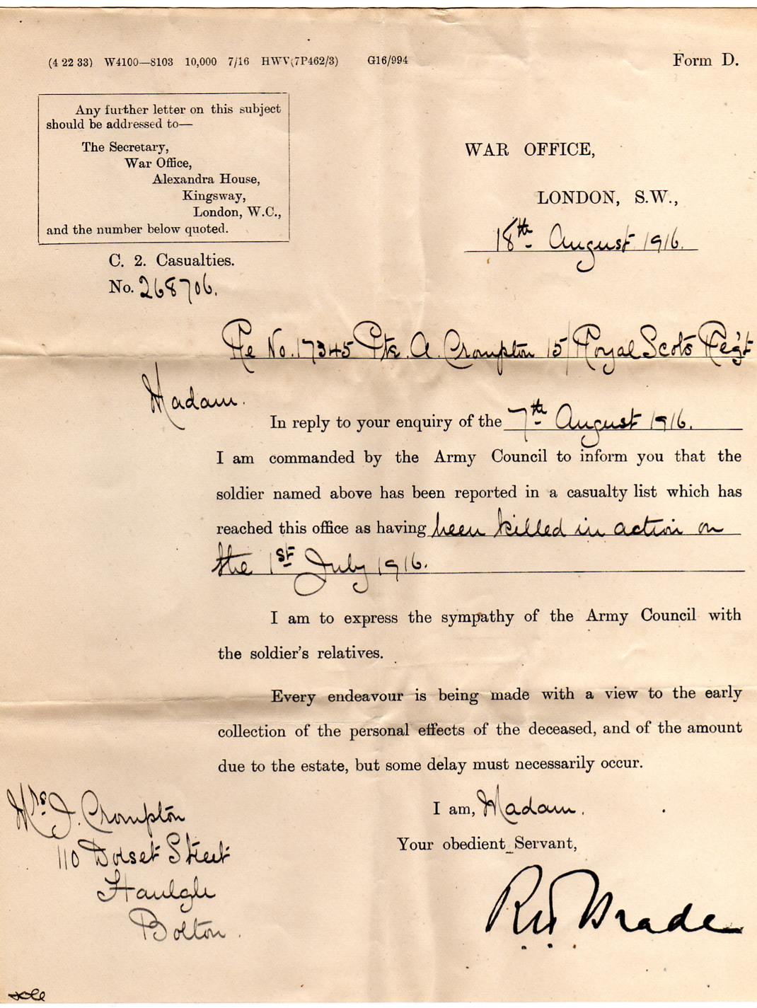 Announcement of Alfreds death.jpg