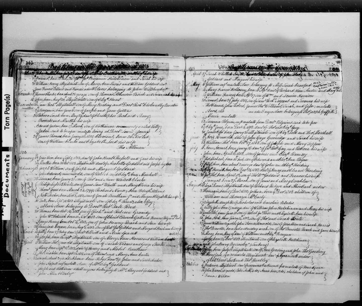 Baptism Benjamin Gittens Dec 24 1802