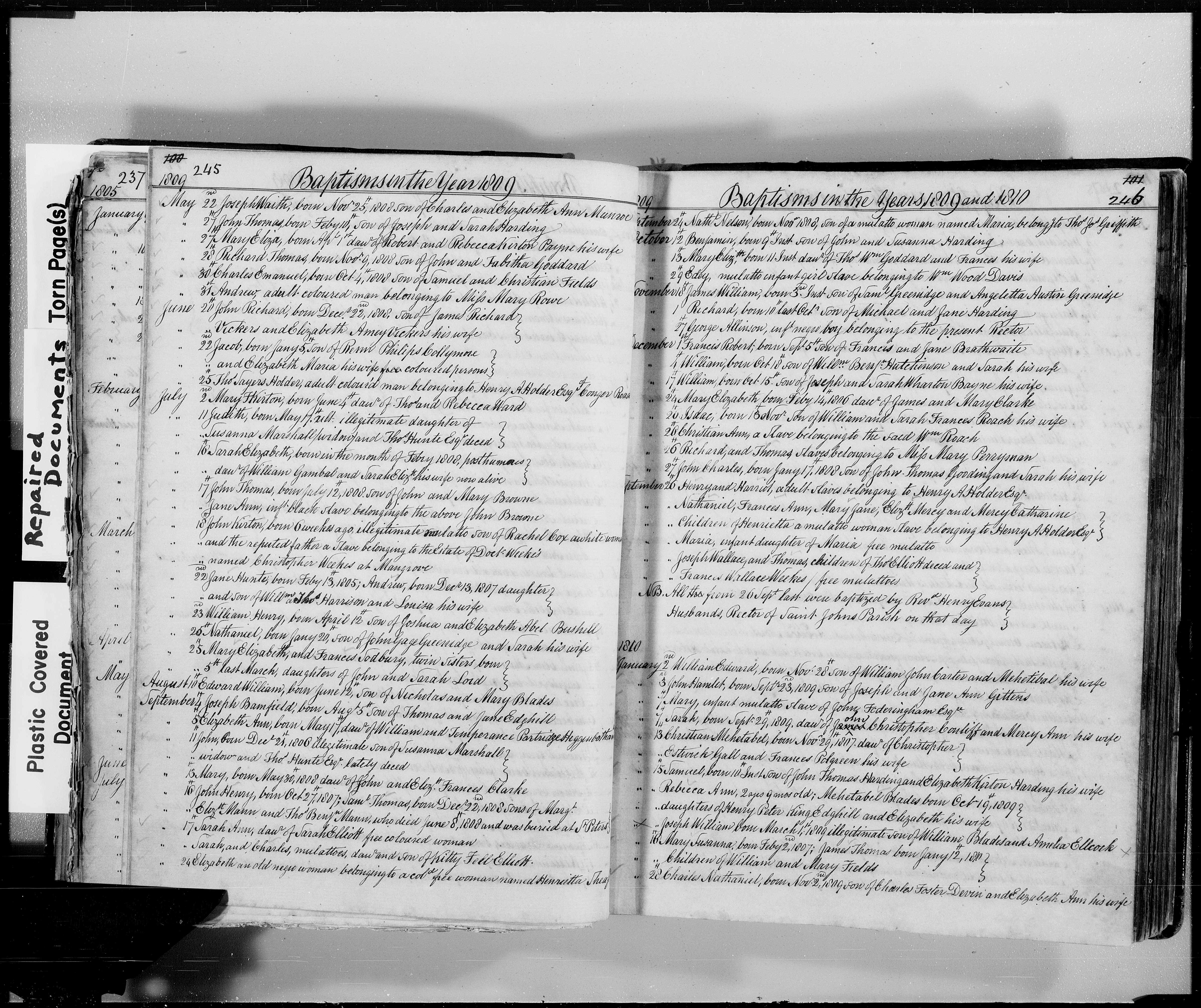 Baptism Charles Nathaniel Devin 1810