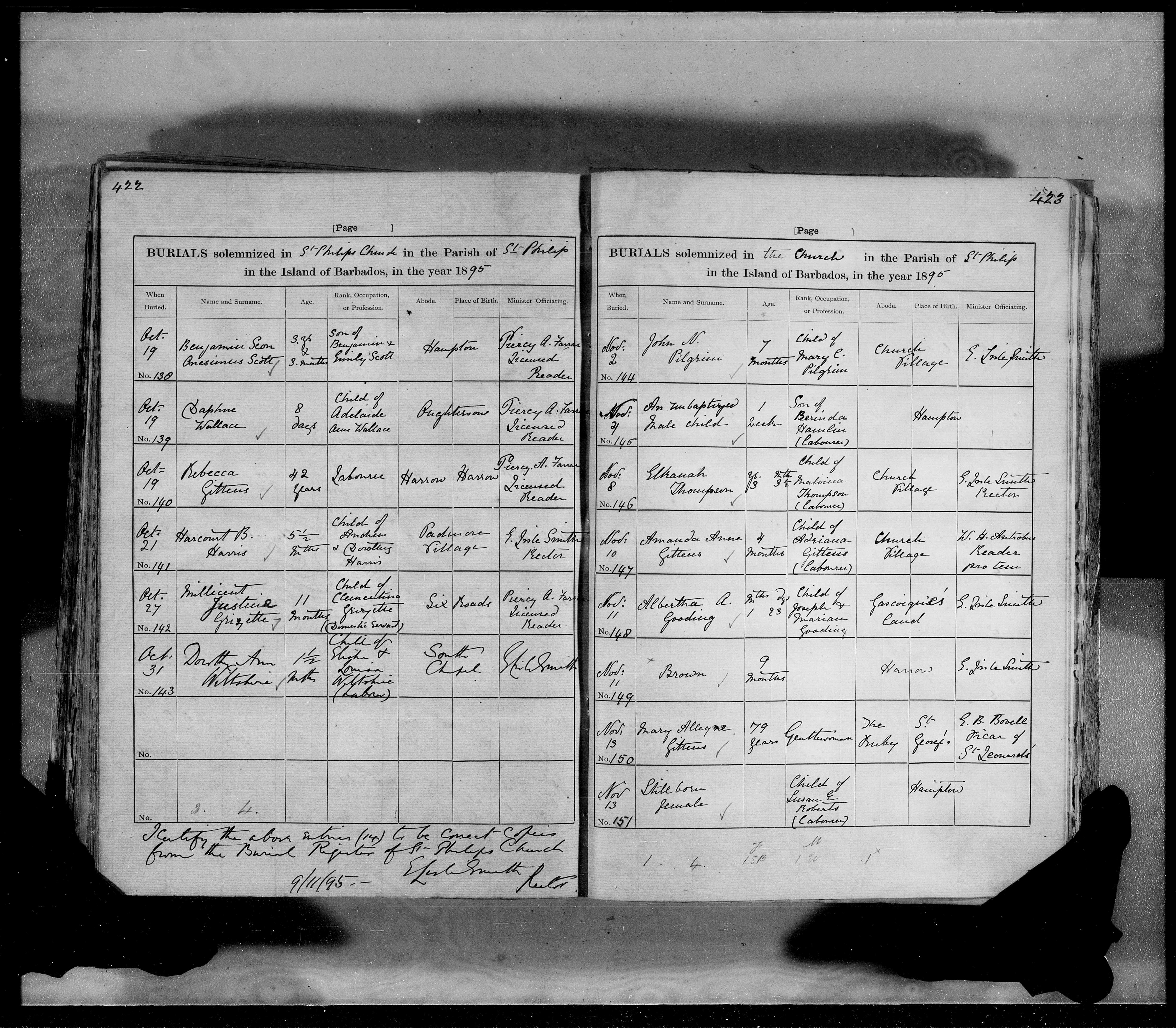 Burial Mary Alleyne Gittens