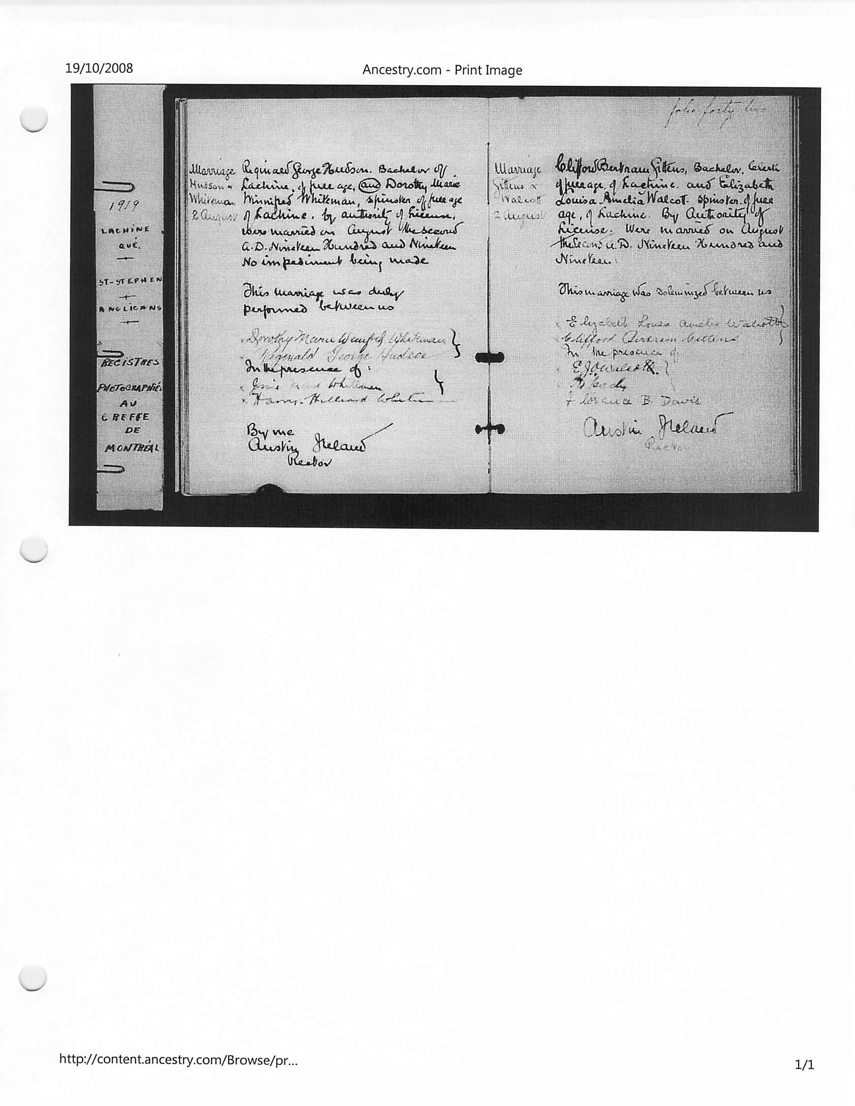 Gittens & Walcott Marriage 