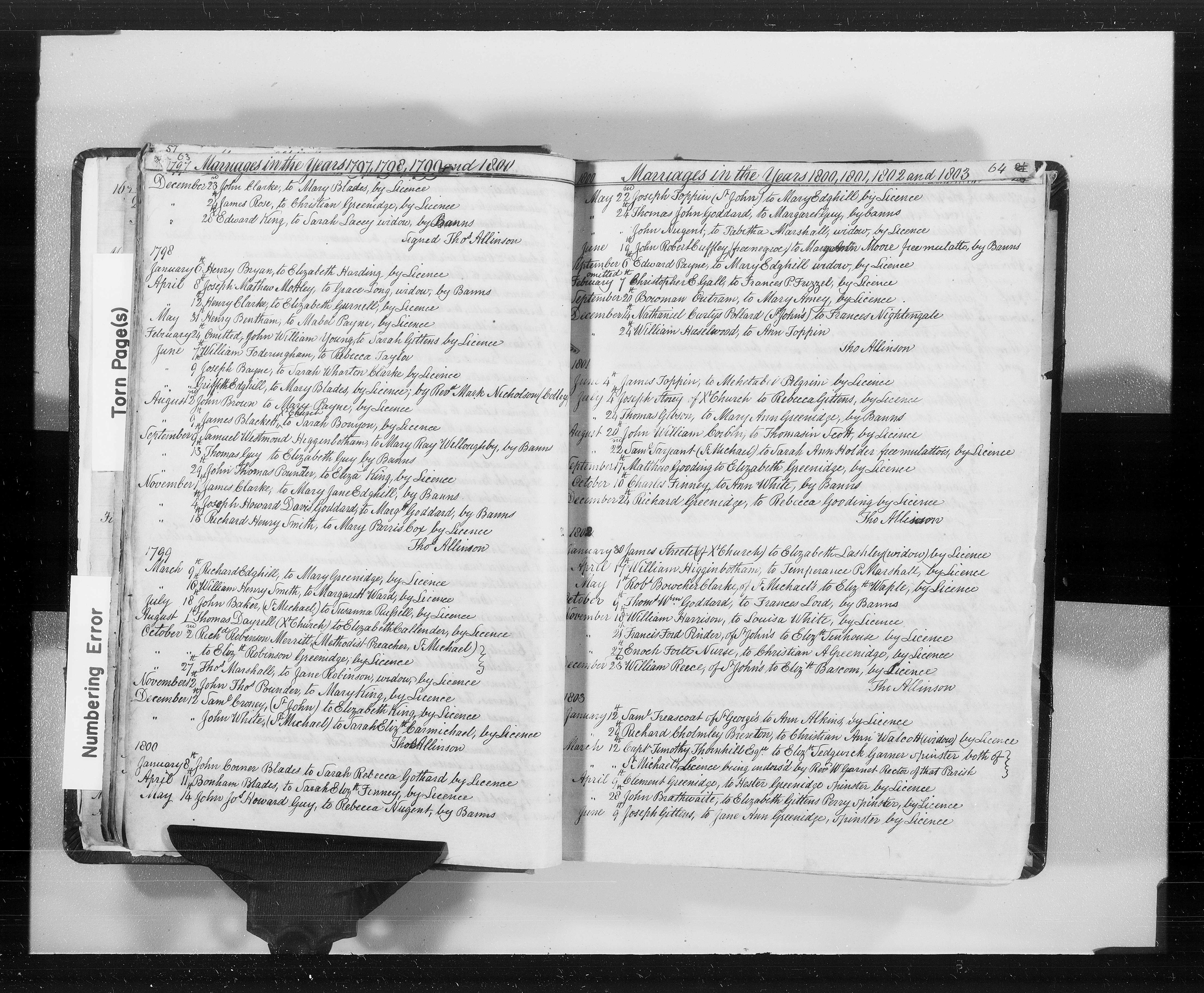 Marriage Gittens to Greenidge