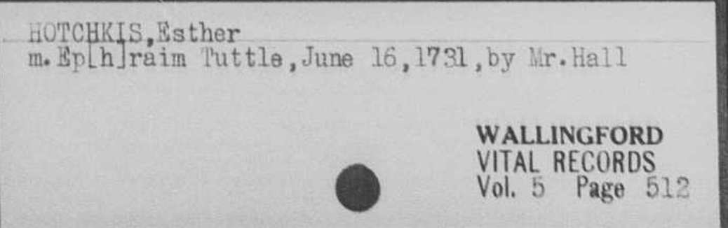 Marriage Tuttle to Hotchkiss