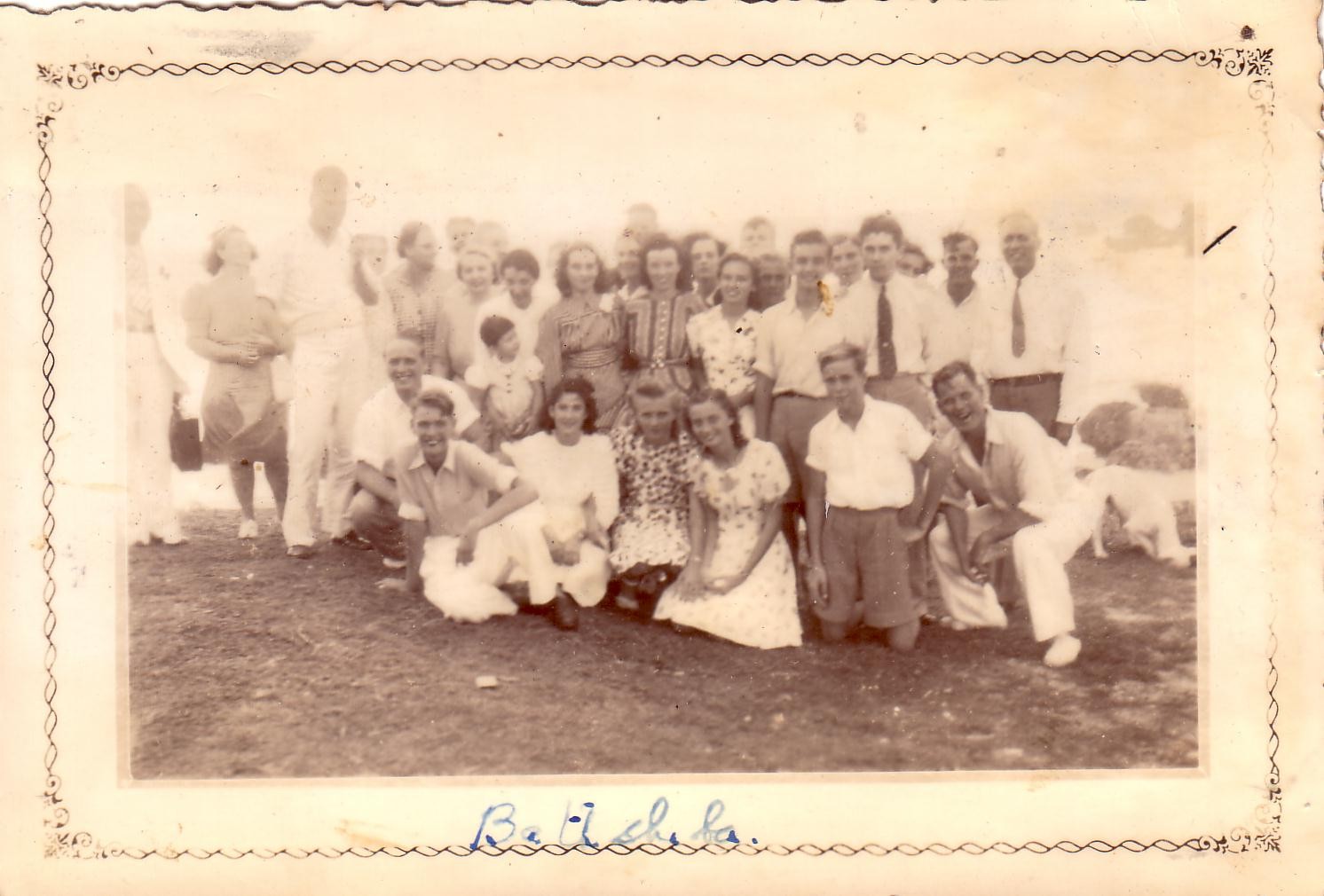 Hilda Gittens 2nd from left front row, Rupert Clement Woods left side 2nd row from front