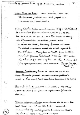Ince family history account page 7